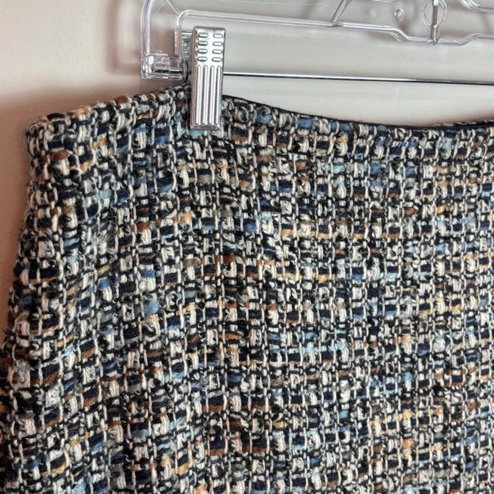 Talbots Multicolor Mod Tweed Lined Pencil Straight Skirt Women Petite 16 Classic